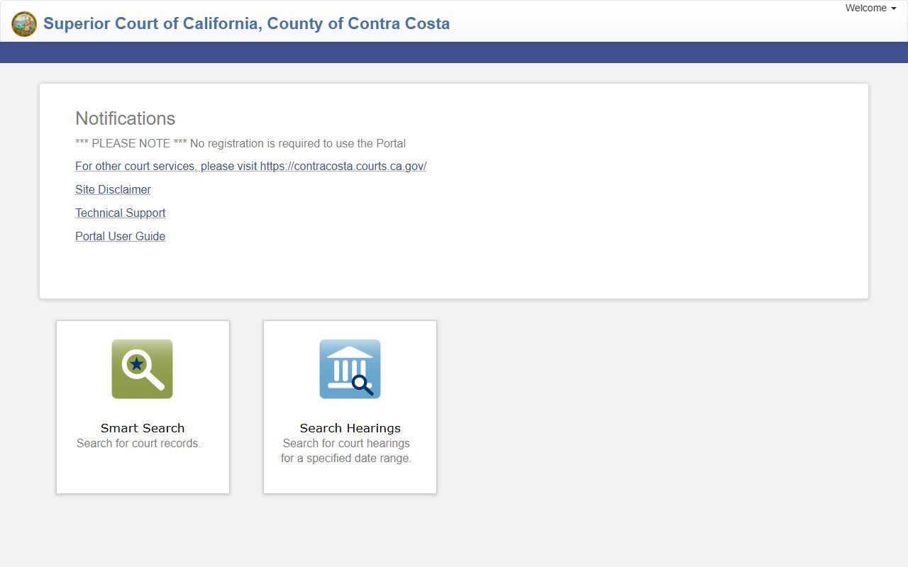 Contra Costa County court public portal phone directory search