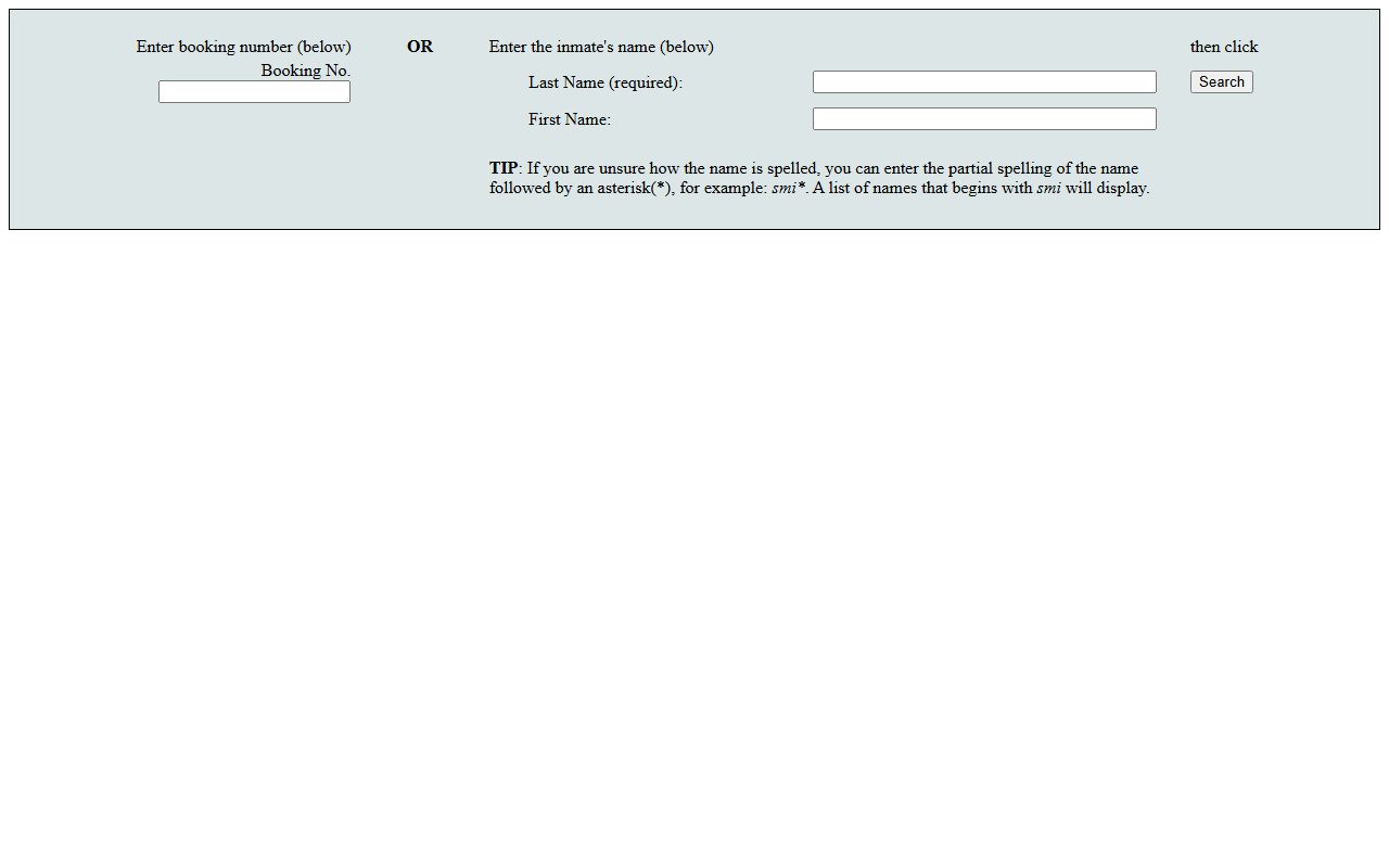 Fresno County inmate search phone directory database