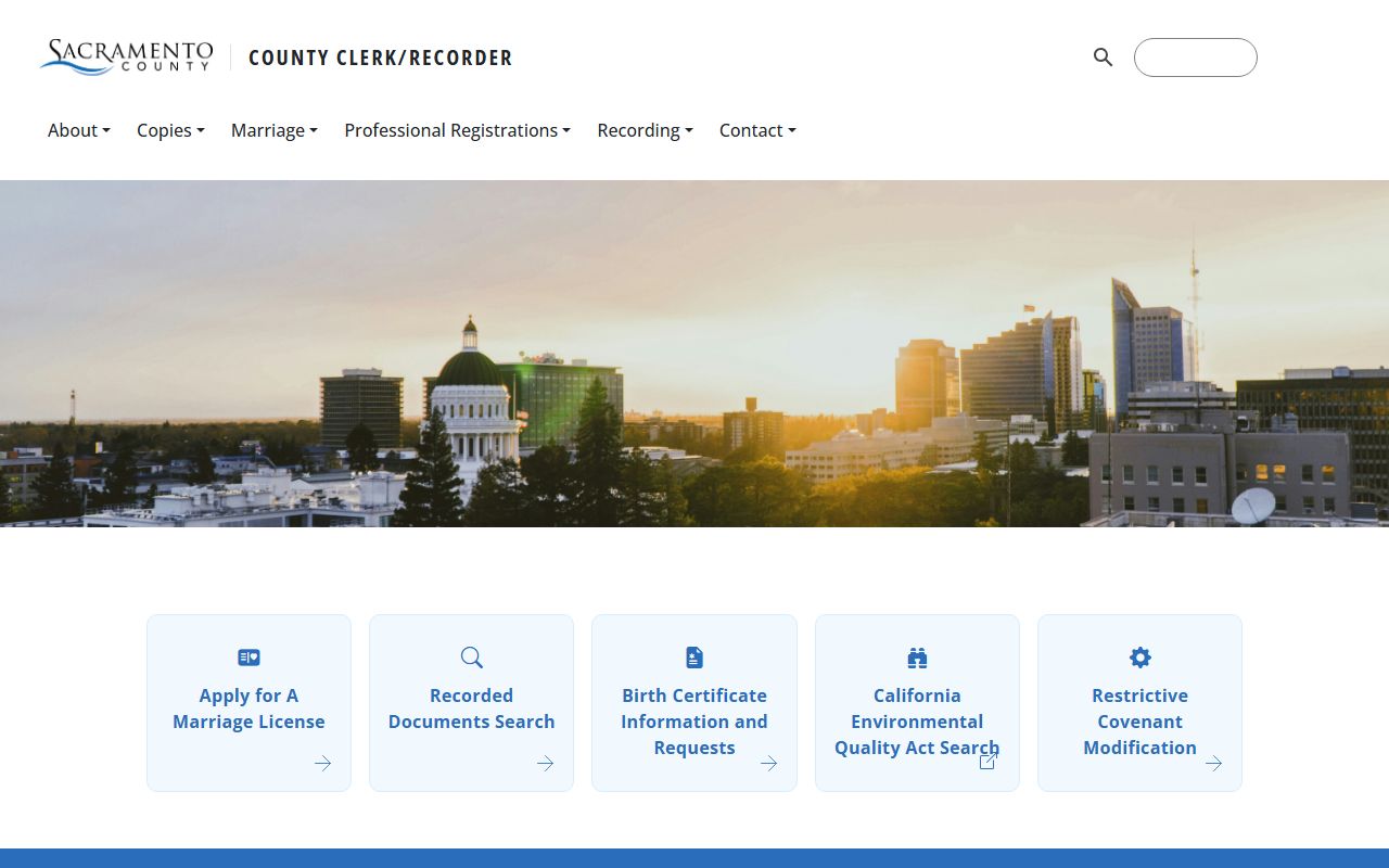 Sacramento County Clerk-Recorder portal phone directory